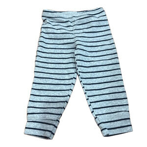 Carter’s 12 months blue and gray striped sweatpants with little whale on bottom